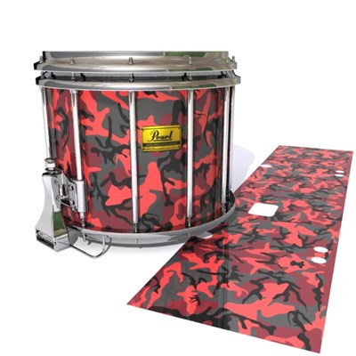 Pearl Championship Maple Snare Drum Slip (Old) - Red Slate Traditional Camouflage (Red)