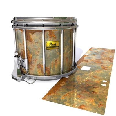 Pearl Championship Maple Snare Drum Slip (Old) - Rusted Metal (Themed)