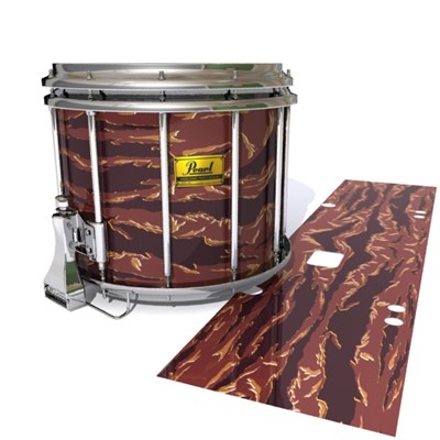 Pearl Championship Maple Snare Drum Slip (Old) - Sabertooth Tiger Camouflage (Red)