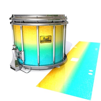 Pearl Championship Maple Snare Drum Slip (Old) - Set Sail (Aqua) (Yellow)