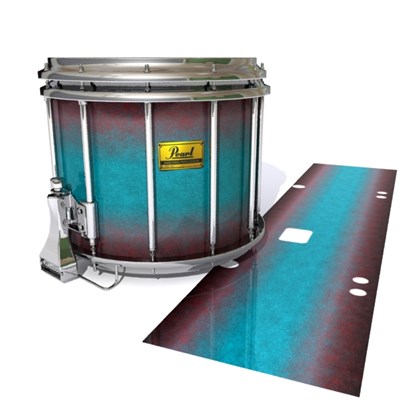 Pearl Championship Maple Snare Drum Slip (Old) - Shark Attack (Aqua) (Red)