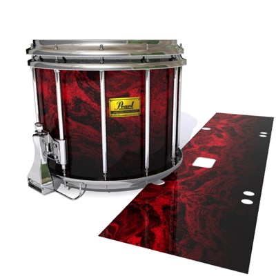 Pearl Championship Maple Snare Drum Slip (Old) - Volcano GEO Marble Fade (Red)