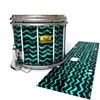 Pearl Championship Maple Snare Drum Slip (Old) - Wave Brush Strokes Aqua and Black (Green) (Blue)