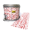 Pearl Championship Maple Snare Drum Slip (Old) - Wave Brush Strokes Red and White (Red)