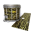 Pearl Championship Maple Snare Drum Slip (Old) - Wave Brush Strokes Yellow and Black (Yellow)