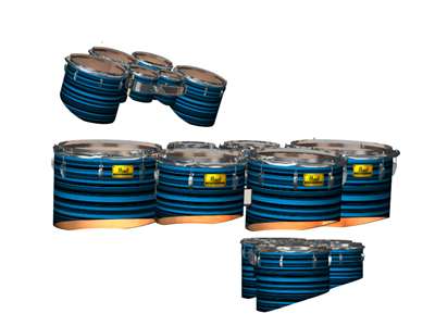 Pearl Championship Maple Tenor Drum Slips - Blue Horizon Stripes