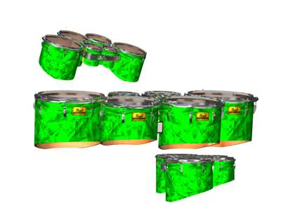 Pearl Championship Maple Tenor Drum Slips - Green Cosmic Glass