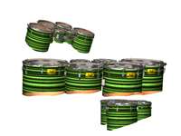 Pearl Championship Maple Tenor Drum Slips - Green Horizon Stripes