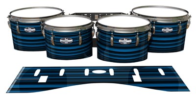 Pearl Championship CarbonCore Tenor Drum Slips - Blue Horizon Stripes (Blue)
