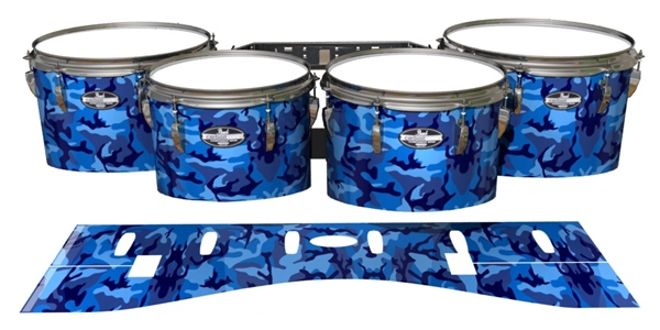 Pearl Championship CarbonCore Tenor Drum Slips - Blue Wing Traditional Camouflage (Blue)