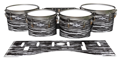 Pearl Championship CarbonCore Tenor Drum Slips - Chaos Brush Strokes Black and White (Neutral)