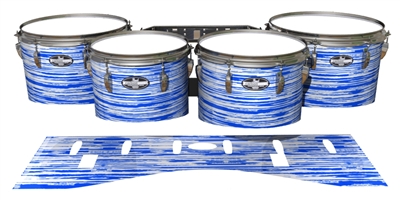 Pearl Championship CarbonCore Tenor Drum Slips - Chaos Brush Strokes Blue and White (Blue)