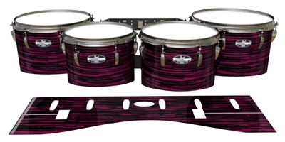 Pearl Championship CarbonCore Tenor Drum Slips - Chaos Brush Strokes Maroon and Black (Red)