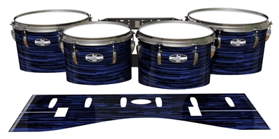 Pearl Championship CarbonCore Tenor Drum Slips - Chaos Brush Strokes Navy Blue and Black (Blue)
