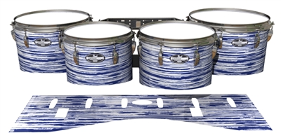 Pearl Championship CarbonCore Tenor Drum Slips - Chaos Brush Strokes Navy Blue and White (Blue)