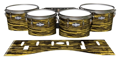 Pearl Championship CarbonCore Tenor Drum Slips - Chaos Brush Strokes Yellow and Black (Yellow)