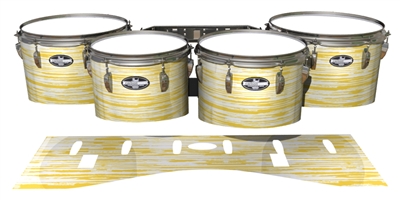 Pearl Championship CarbonCore Tenor Drum Slips - Chaos Brush Strokes Yellow and White (Yellow)