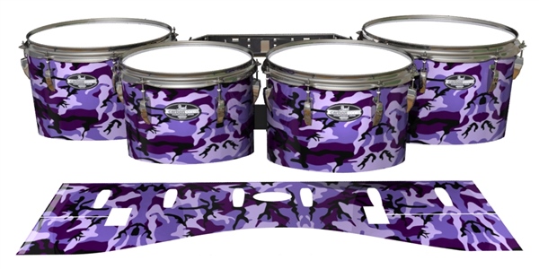 Pearl Championship CarbonCore Tenor Drum Slips - Coastline Dusk Traditional Camouflage (Purple)