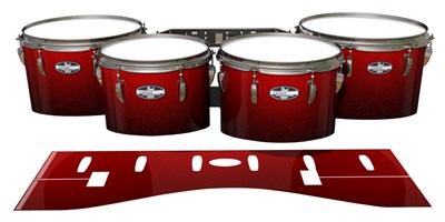 Pearl Championship CarbonCore Tenor Drum Slips - Dragon Red (Red)