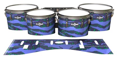Pearl Championship CarbonCore Tenor Drum Slips - Electric Tiger Camouflage (Purple)