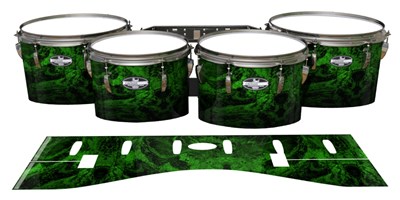 Pearl Championship CarbonCore Tenor Drum Slips - Forest GEO Marble Fade (Green)