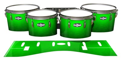 Pearl Championship CarbonCore Tenor Drum Slips - Green Grain Fade (Green)