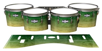 Pearl Championship CarbonCore Tenor Drum Slips - Jungle Stain Fade (Green)
