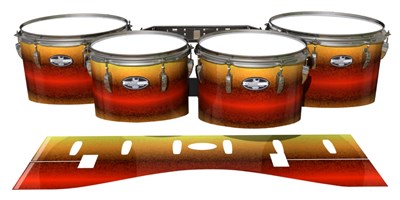 Pearl Championship CarbonCore Tenor Drum Slips - Jupiter Storm (Red) (Yellow)