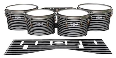 Pearl Championship CarbonCore Tenor Drum Slips - Lateral Brush Strokes Grey and Black (Neutral)