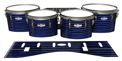 Pearl Championship CarbonCore Tenor Drum Slips - Lateral Brush Strokes Navy Blue and Black (Blue)
