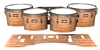 Pearl Championship CarbonCore Tenor Drum Slips - Lateral Brush Strokes Orange and White (Orange)
