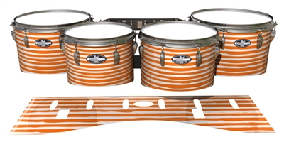 Pearl Championship CarbonCore Tenor Drum Slips - Lateral Brush Strokes Orange and White (Orange)