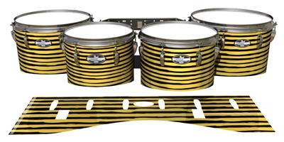 Pearl Championship CarbonCore Tenor Drum Slips - Lateral Brush Strokes Yellow and Black (Yellow)