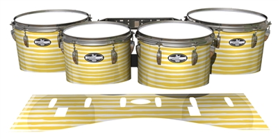 Pearl Championship CarbonCore Tenor Drum Slips - Lateral Brush Strokes Yellow and White (Yellow)