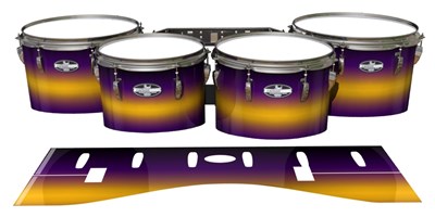 Pearl Championship CarbonCore Tenor Drum Slips - Light Barrier Fade (Purple) (Yellow)