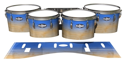 Pearl Championship CarbonCore Tenor Drum Slips - Maple Woodgrain Blue Fade (Blue)