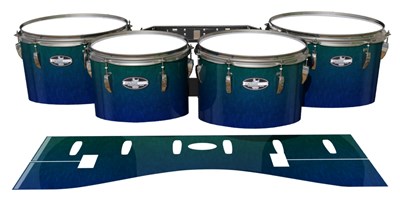 Pearl Championship CarbonCore Tenor Drum Slips - Mariana Abyss (Blue) (Green)