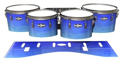 Pearl Championship CarbonCore Tenor Drum Slips - Marine Maple Fade (Blue)