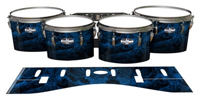 Pearl Championship CarbonCore Tenor Drum Slips - Ocean GEO Marble Fade (Blue)