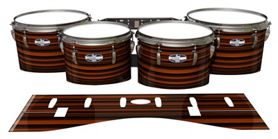 Pearl Championship CarbonCore Tenor Drum Slips - Orange Horizon Stripes (Orange)