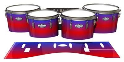 Pearl Championship CarbonCore Tenor Drum Slips - Orion Fade (Blue) (Red)