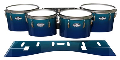 Pearl Championship CarbonCore Tenor Drum Slips - Pacific Fade (Blue) (Aqua)