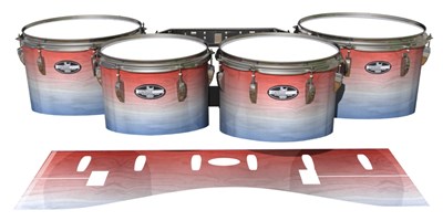 Pearl Championship CarbonCore Tenor Drum Slips - Patriotic Maple Fade (Red) (Blue)