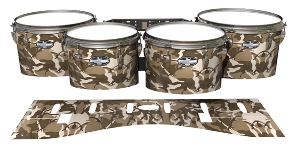 Pearl Championship CarbonCore Tenor Drum Slips - Quicksand Traditional Camouflage (Neutral)