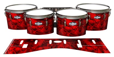 Pearl Championship CarbonCore Tenor Drum Slips - Red Cosmic Glass (Red)