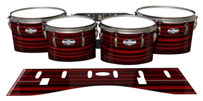 Pearl Championship CarbonCore Tenor Drum Slips - Red Horizon Stripes (Red)