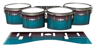 Pearl Championship CarbonCore Tenor Drum Slips - Shark Attack (Aqua) (Red)