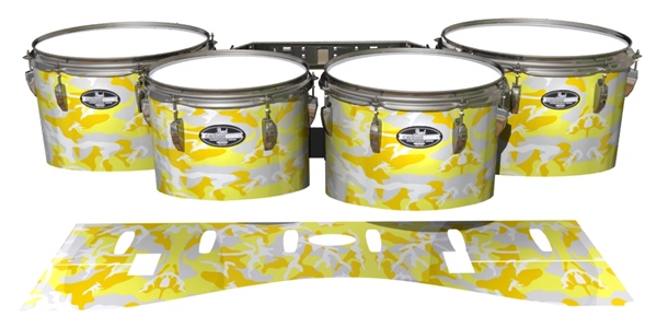 Pearl Championship CarbonCore Tenor Drum Slips - Solar Blizzard Traditional Camouflage (Yellow)