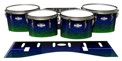 Pearl Championship CarbonCore Tenor Drum Slips - Summer Night (Blue) (Green)