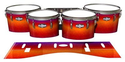 Pearl Championship CarbonCore Tenor Drum Slips - Supernova (Red) (Purple)